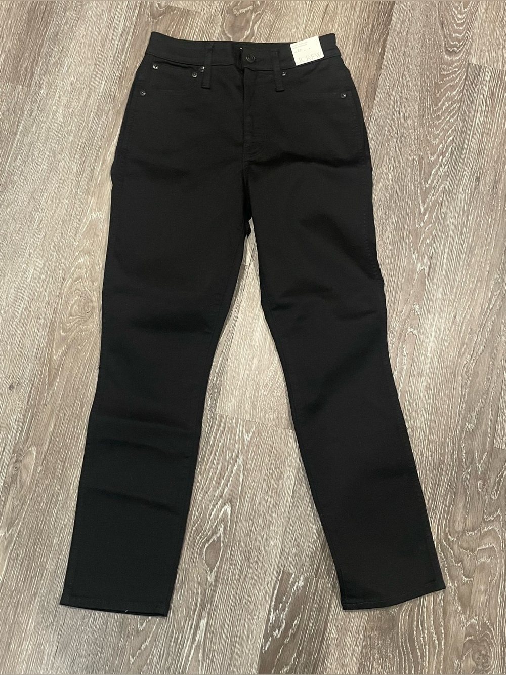 J. Crew Curvy Vintage Slim Straight Black Jeans size 27 NWT